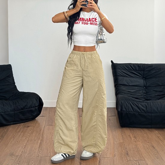 Diyun Cross-border European and American casual simple strapless straight-leg trousers for women's wear, Summer 2025 Amazon Independent Store