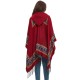New cross-border trade shawl, European and American spring, autumn and winter cape, ethnic style, heart-shaped red tassel hooded cape New cross-border trade shawl, European and American spring, autumn and winter cape, ethnic style, heart-shaped red tassel hooded cape