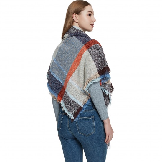 European and American autumn and winter thickened men's scarf, loop gauze, large checkered square scarf, shawl in stock manufacturer European and American autumn and winter thickened men's scarf, loop gauze, large checkered square scarf, shawl in stock manufacturer