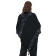 New style of pullover shawl for foreign trade, European and American spring and autumn striped solid color fringed knitted cape shawl in stock wholesale factory