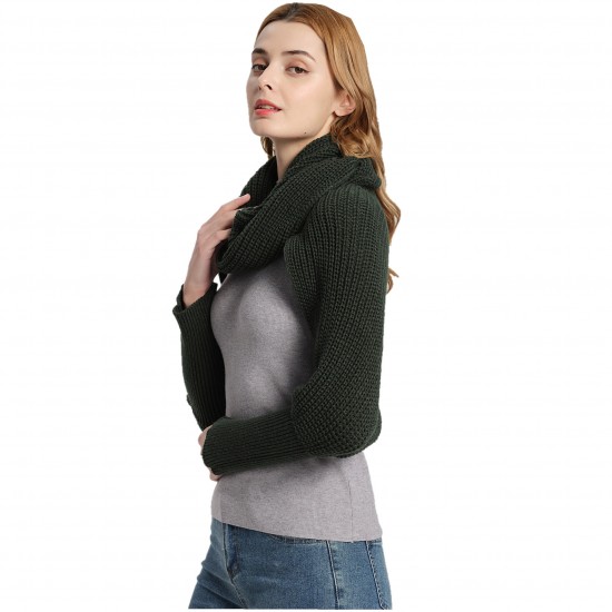 Cross-border exclusive best-selling autumn and winter scarves, export shawls, Korean solid color acrylic with sleeves, woolen knitted scarves