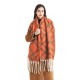 Cross-border Amazon bestseller, new autumn and winter collection of European and American jacquard double-check scarves with loop yarn imitation mohair