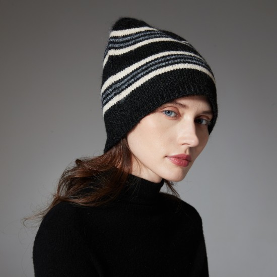 Amazon's 2025 new autumn and winter striped wool knitted hats for men and women in Europe and America Amazon's 2025 new autumn and winter striped wool knitted hats for men and women in Europe and America