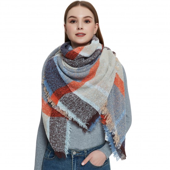 European and American autumn and winter thickened men's scarf, loop gauze, large checkered square scarf, shawl in stock manufacturer European and American autumn and winter thickened men's scarf, loop gauze, large checkered square scarf, shawl in stock manufacturer