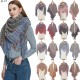 Hot-selling shawls for European and American autumn and winter, full polyester knitted fine check square scarves and scarves in stock, direct supply from the manufacturer Hot-selling shawls for European and American autumn and winter, full polyester knitted fine check square scarves and scarves in stock, direct supply from the manufacturer