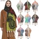 Cross-border hot foreign trade European and American autumn and winter new thick tassel shawl, cashew flower jacquard scarf