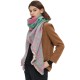 Amazon's hot cross-border new export European and American autumn and winter checkered leopard print diagonal scarf shawl Amazon's hot cross-border new export European and American autumn and winter checkered leopard print diagonal scarf shawl