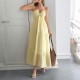 Diyun Cross-border European and American casual vacation halter semi-transparent dress women's clothing 2025 Summer Amazon Independent Station