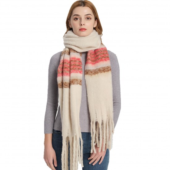 Custom manufacturer of new thickened and long fringed scarves and shawls for autumn and winter in Europe and America