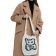 Cross-border knitted bags for foreign trade, Japanese and Korean spring and autumn, white bear casual and laid-back style, single-shoulder bag for girls, hand-carried bag Cross-border knitted bags for foreign trade, Japanese and Korean spring and autumn, white bear casual and laid-back style, single-shoulder bag for girls, hand-carried bag