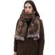 Wholesale manufacturer of 2025 new style scarves for European and American autumn and winter men's and women's jacquard short beard and leopard print scarves