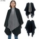 Amazon's popular export European and American autumn and winter solid color imitation cashmere double-sided black and gray split shawl manufacturer