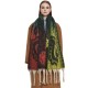 Cross-border hot foreign trade European and American autumn and winter new thick tassel shawl, cashew flower jacquard scarf