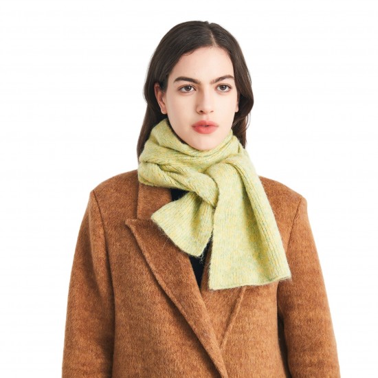 Cross-border Foreign Trade 2025 New Autumn and Winter Korean version male and female student faux cashmere with floral patterns solid color knitted woolen scarves Cross-border Foreign Trade 2025 New Autumn and Winter Korean version male and female student faux cashmere with floral patterns solid color knitted woolen scarves