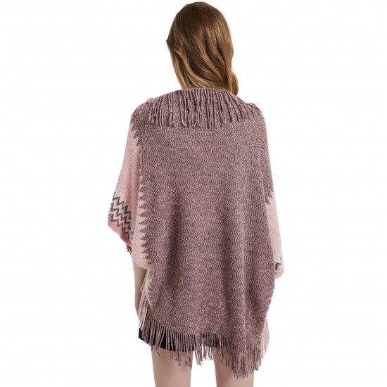 Wholesale factory of new spring, autumn and winter cuffs 蝙蝠衫 women 's knitted tassel shawls in stock for foreign trade Wholesale factory of new spring, autumn and winter cuffs 蝙蝠衫 women 's knitted tassel shawls in stock for foreign trade