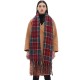 Cross-border foreign trade European and American autumn and winter new style circle sand imitation mohair fringed check scarf shawl custom manufacturer