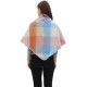 Amazon's hot foreign trade 2025 new checkered scarf, European and American autumn and winter loop gauze triangular shawl and scarf factory Amazon's hot foreign trade 2025 new checkered scarf, European and American autumn and winter loop gauze triangular shawl and scarf factory