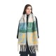 Cross-border Amazon bestseller, new autumn and winter collection of European and American jacquard four-leaf flower scarves with loop yarn imitation mohair Cross-border Amazon bestseller, new autumn and winter collection of European and American jacquard four-leaf flower scarves with loop yarn imitation mohair