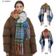 2023 New foreign trade European and American imitation mohair rainbow checkered scarf Women's winter scarf thickened warm shawl 2023 New foreign trade European and American imitation mohair rainbow checkered scarf Women's winter scarf thickened warm shawl