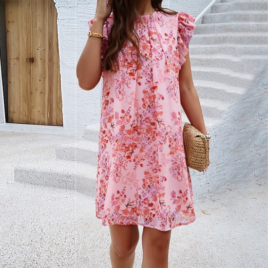 Diyun Cross-border Dress Amazon Spring/Summer 2024 export elegant printed sleeveless dress