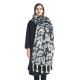Wholesale of new European and American autumn and winter style circle jacquard leopard print knotted tassel scarves and thick shawls for women Wholesale of new European and American autumn and winter style circle jacquard leopard print knotted tassel scarves and thick shawls for women