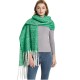 Factory direct supply for export to Europe and America, new winter circle yarn fishbone pattern thickened solid color thick tassel scarves and shawls Factory direct supply for export to Europe and America, new winter circle yarn fishbone pattern thickened solid color thick tassel scarves and shawls