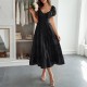 Diyun Cross-border European and American Casual Vacation waistband A-line long dress women's clothing 2025 Summer Independent Store on Amazon