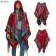 New cross-border trade shawl, European and American spring, autumn and winter cape, ethnic style, heart-shaped red tassel hooded cape New cross-border trade shawl, European and American spring, autumn and winter cape, ethnic style, heart-shaped red tassel hooded cape