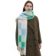 Cross-border hot 2025 new style export European and American autumn and winter loop yarn flow Su checkered scarf wholesale factory in stock