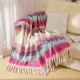Foreign trade European and American autumn and winter hoop yarn imitation mohair thickened striped large shawl cover blanket manufacturer Foreign trade European and American autumn and winter hoop yarn imitation mohair thickened striped large shawl cover blanket manufacturer