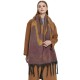 New thick beard shawl for foreign trade, European and American autumn and winter, thickened loop yarn, wavy pattern large jacquard thick tassel scarf