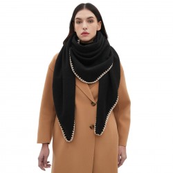 Wholesale and customized manufacturer of new high-quality European and American autumn and winter women's thickened large triangular shawls and scarves
