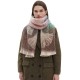 New cross-border autumn and winter export European and American circle yarn short beard jacquard ginkgo leaf scarf shawl manufacturer