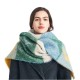 Cross-border Amazon bestseller, new autumn and winter collection of European and American jacquard four-leaf flower scarves with loop yarn imitation mohair Cross-border Amazon bestseller, new autumn and winter collection of European and American jacquard four-leaf flower scarves with loop yarn imitation mohair