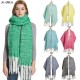 Factory direct supply for export to Europe and America, new winter circle yarn fishbone pattern thickened solid color thick tassel scarves and shawls Factory direct supply for export to Europe and America, new winter circle yarn fishbone pattern thickened solid color thick tassel scarves and shawls