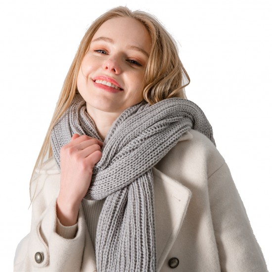 Cross-border bestseller winter solid color acrylic knitted woolen scarves for men and women couples, customizable with embroidered logos Cross-border bestseller winter solid color acrylic knitted woolen scarves for men and women couples, customizable with embroidered logos