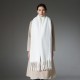 Amazon export European and American autumn and winter hoop gauze thick beard thick braid tassel white scarf shawl in stock manufacturer Amazon export European and American autumn and winter hoop gauze thick beard thick braid tassel white scarf shawl in stock manufacturer