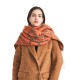 Cross-border Amazon bestseller, new autumn and winter collection of European and American jacquard double-check scarves with loop yarn imitation mohair