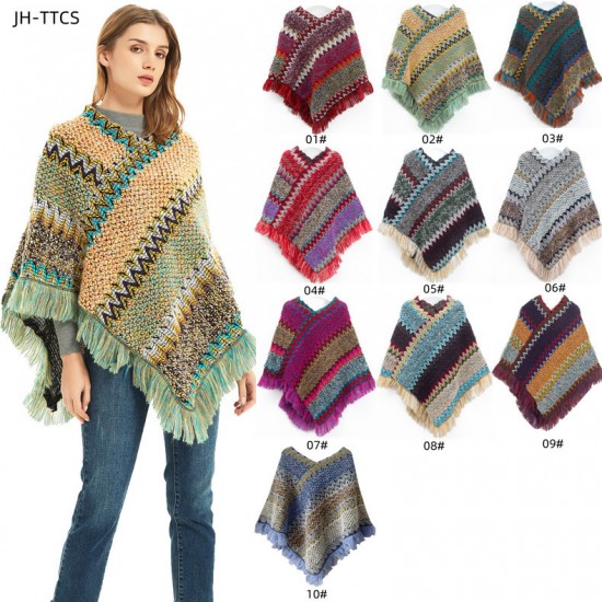 New Christmas style women's red retro ethnic style Tibetan travel pullover cape shawl for spring, autumn and winter New Christmas style women's red retro ethnic style Tibetan travel pullover cape shawl for spring, autumn and winter