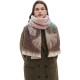 New cross-border autumn and winter export European and American circle yarn short beard jacquard ginkgo leaf scarf shawl manufacturer