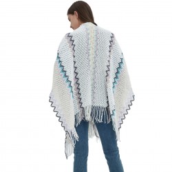 Wholesale of new foreign trade European and American spring, autumn and winter travel ethnic style split tassel white knitted shawls from the manufacturer