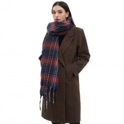 New cross-border foreign trade scarves, European and American autumn and winter men's and women's checkered tassel scarves and shawls manufacturer