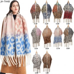Amazon's best-selling cross-border 2025 new export European and American autumn and winter jacquard leopard print scarf manufacturer