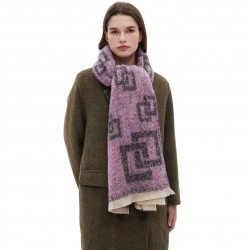 New style of men's and women's striped jacquard scarves for autumn and winter in Europe and America, produced by Tonglu manufacturer