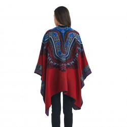 Factory direct supply for export to Europe and America Autumn and Winter 2025 new women's faux cashmere ethnic style jacquard red shawls