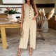 Diyun Amazon Cross-border European and American women's Clothing Spring/Summer 2024 export elegant solid color button-down one-piece pants
