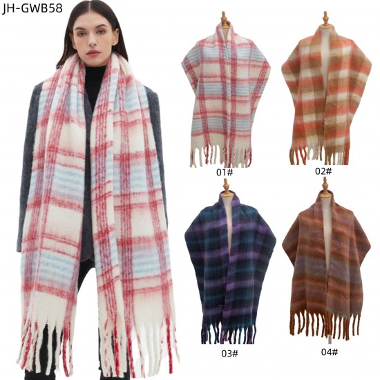 Factory direct supply 2025 new style of European and American autumn and winter checkered scarves and shawls for export. Wholesale Factory direct supply 2025 new style of European and American autumn and winter checkered scarves and shawls for export. Wholesale
