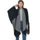 Amazon's popular export European and American autumn and winter solid color imitation cashmere double-sided black and gray split shawl manufacturer