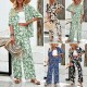 Diyun Cross-border European and American Women's Clothing Bohemian Vacation Style 2025 Spring/Summer Casual Printed short-sleeved pants Set