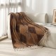 Amazon blanket export new European and American autumn and winter faux mohair thickened diamond checkered large shawl jacquard blanket Amazon blanket export new European and American autumn and winter faux mohair thickened diamond checkered large shawl jacquard blanket